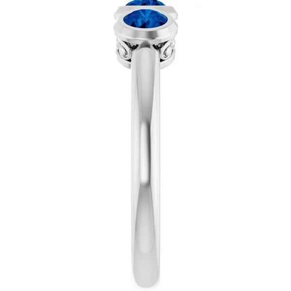 Three-Stone Bezel-Set Ring Image 4 Long Jewelers Chesapeake, VA