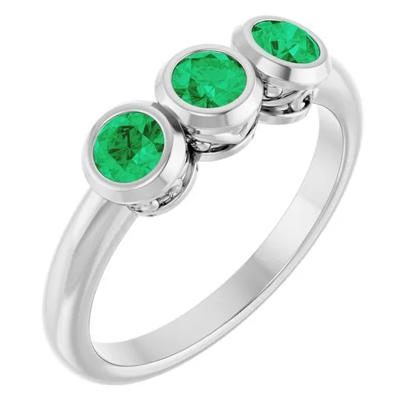 Three-Stone Bezel-Set Ring John E. Koller Jewelry Designs owasso, OK