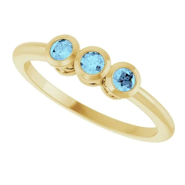 Three-Stone Bezel-Set Ring Image 5 Comstock Jewelers Edmonds, WA