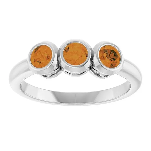 Three-Stone Bezel-Set Ring Image 3 Milan's Jewelry Inc Sarasota, FL