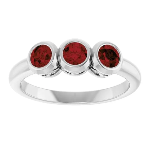 Three-Stone Bezel-Set Ring Image 3 Spath Jewelers Bartow, FL
