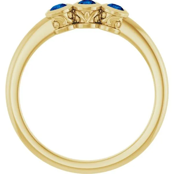 Three-Stone Bezel-Set Ring Image 2 John E. Koller Jewelry Designs owasso, OK