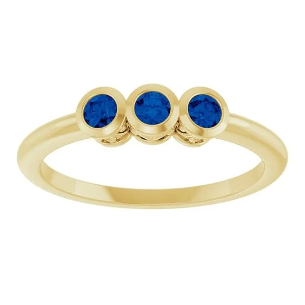 Three-Stone Bezel-Set Ring Image 3 John E. Koller Jewelry Designs owasso, OK