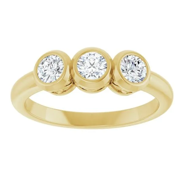 Three-Stone Bezel-Set Ring Image 3 Milan's Jewelry Inc Sarasota, FL