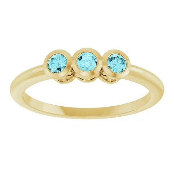 Three-Stone Bezel-Set Ring Image 3 Comstock Jewelers Edmonds, WA