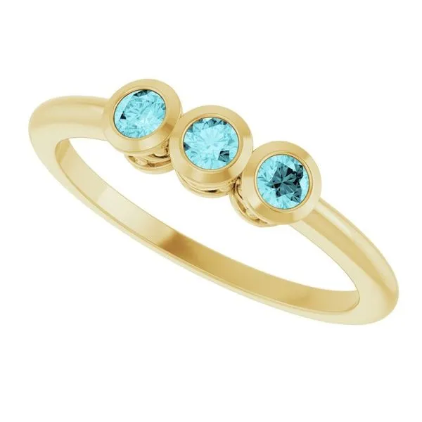 Three-Stone Bezel-Set Ring Image 5 Holly's Jewelry Mountain Home, AR