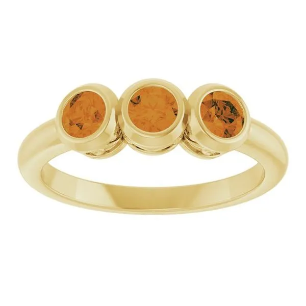 Three-Stone Bezel-Set Ring Image 3 Comstock Jewelers Edmonds, WA