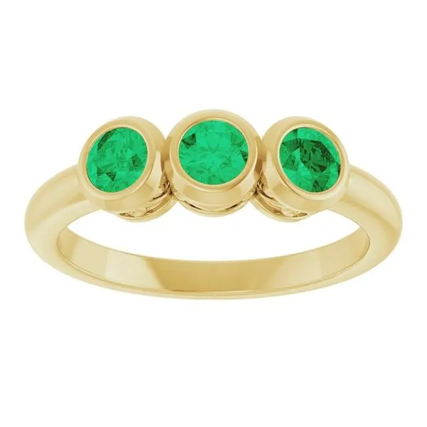 Three-Stone Bezel-Set Ring Image 3 Comstock Jewelers Edmonds, WA