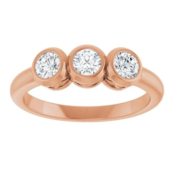 Three-Stone Bezel-Set Ring Image 3 Cherry Street Jewelers Tulsa, OK