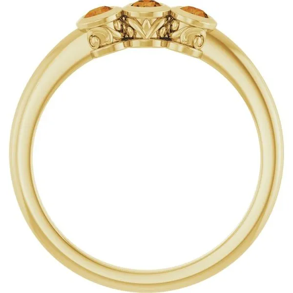 Three-Stone Bezel-Set Ring Image 2 Holly's Jewelry Mountain Home, AR