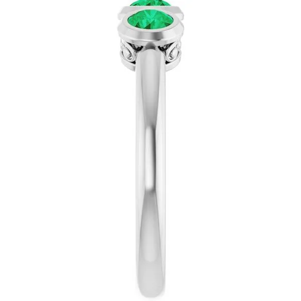 Three-Stone Bezel-Set Ring Image 4 John E. Koller Jewelry Designs owasso, OK