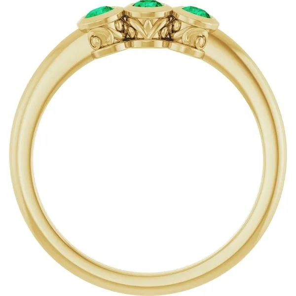 Three-Stone Bezel-Set Ring Image 2 Comstock Jewelers Edmonds, WA