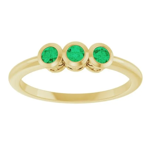 Three-Stone Bezel-Set Ring Image 3 Cherry Street Jewelers Tulsa, OK