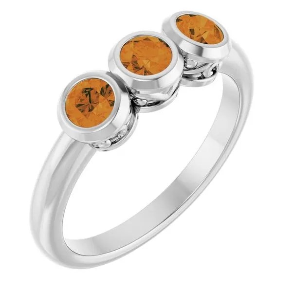 Three-Stone Bezel-Set Ring Holly's Jewelry Mountain Home, AR
