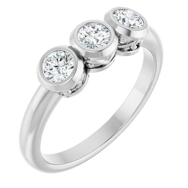 Three-Stone Bezel-Set Ring Comstock Jewelers Edmonds, WA