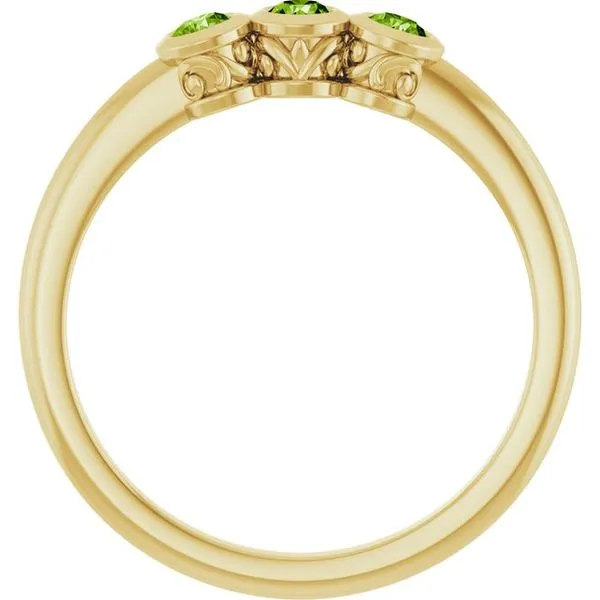 Three-Stone Bezel-Set Ring Image 2 Long Jewelers Chesapeake, VA