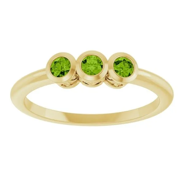 Three-Stone Bezel-Set Ring Image 3 Cherry Street Jewelers Tulsa, OK