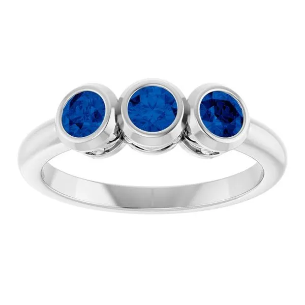 Three-Stone Bezel-Set Ring Image 3 Long Jewelers Chesapeake, VA