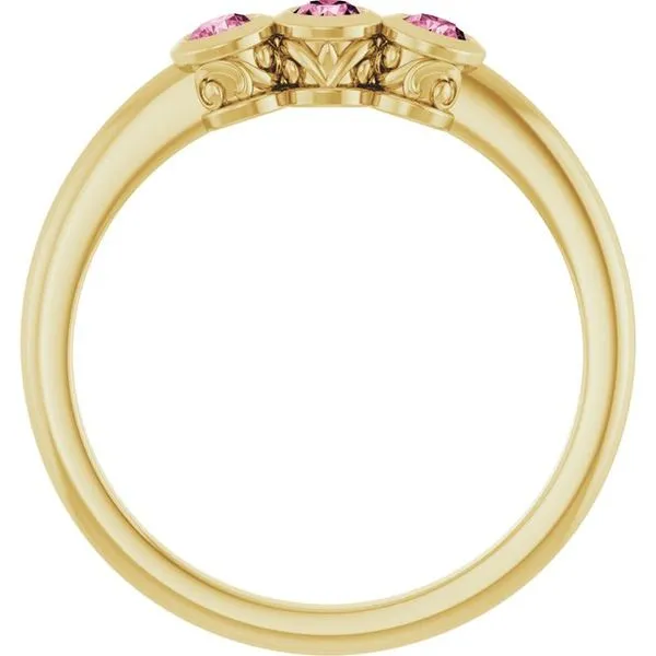 Three-Stone Bezel-Set Ring Image 2 Comstock Jewelers Edmonds, WA