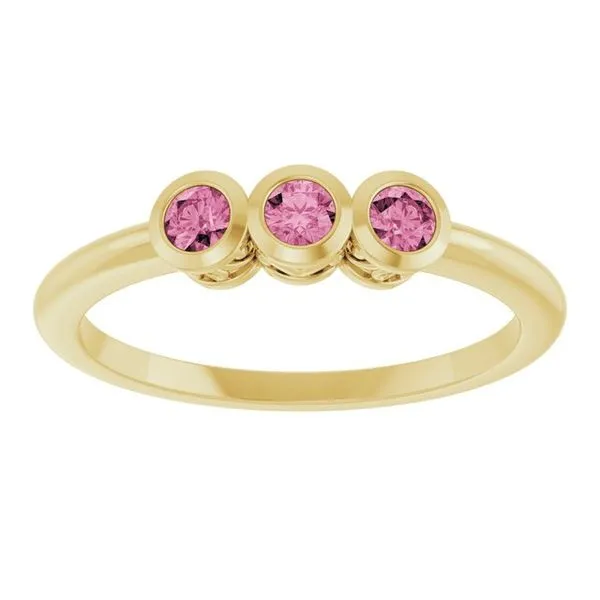 Three-Stone Bezel-Set Ring Image 3 D&M Jewelers Green Bay, WI