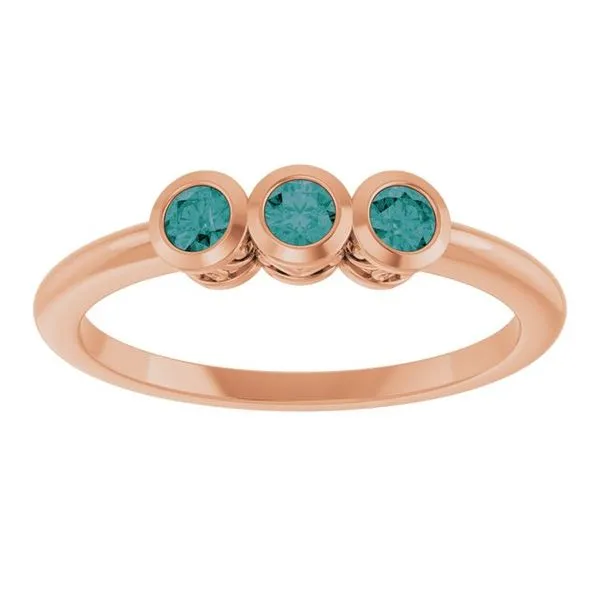 Three-Stone Bezel-Set Ring Image 3 Comstock Jewelers Edmonds, WA