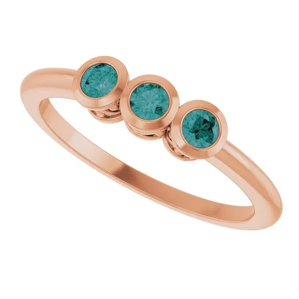 Three-Stone Bezel-Set Ring Image 5 Long Jewelers Chesapeake, VA