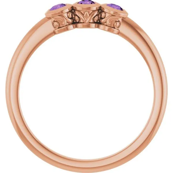 Three-Stone Bezel-Set Ring Image 2 James Wolf Jewelers Mason, OH