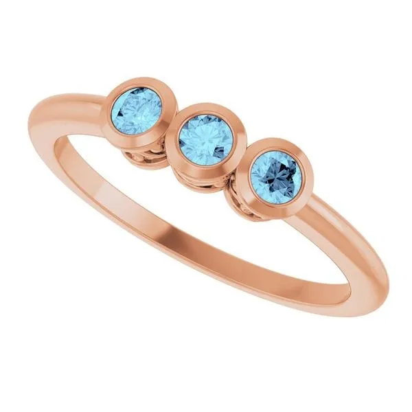 Three-Stone Bezel-Set Ring Image 5 Cherry Street Jewelers Tulsa, OK