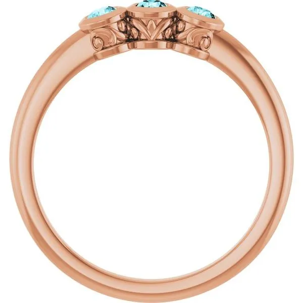 Three-Stone Bezel-Set Ring Image 2 Gysbers Jewelry Waupun, WI