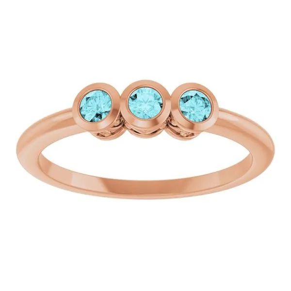 Three-Stone Bezel-Set Ring Image 3 Comstock Jewelers Edmonds, WA