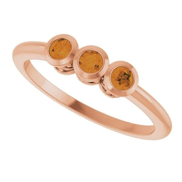 Three-Stone Bezel-Set Ring Image 5 D&M Jewelers Green Bay, WI