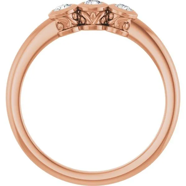 Three-Stone Bezel-Set Ring Image 2 Comstock Jewelers Edmonds, WA