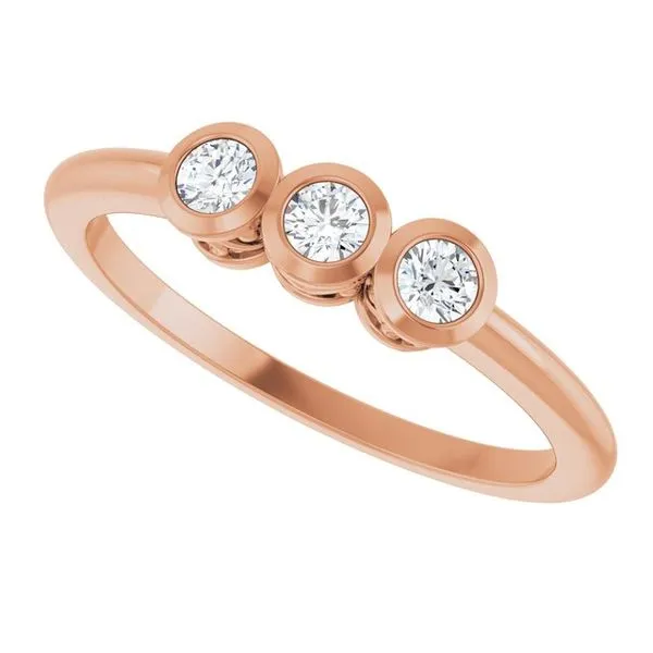 Three-Stone Bezel-Set Ring Image 5 Milan's Jewelry Inc Sarasota, FL