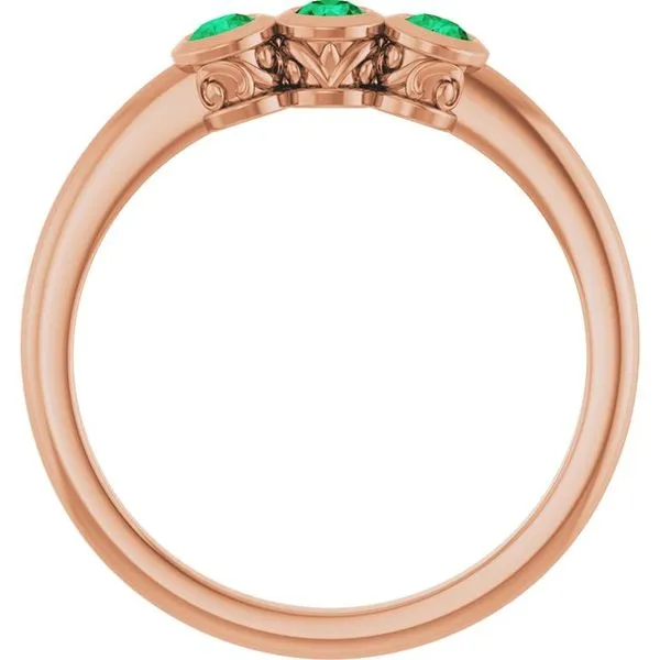 Three-Stone Bezel-Set Ring Image 2 Comstock Jewelers Edmonds, WA