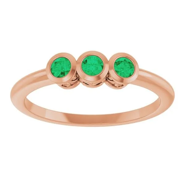 Three-Stone Bezel-Set Ring Image 3 Comstock Jewelers Edmonds, WA