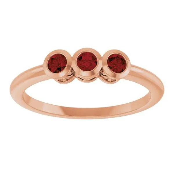 Three-Stone Bezel-Set Ring Image 3 Holly's Jewelry Mountain Home, AR