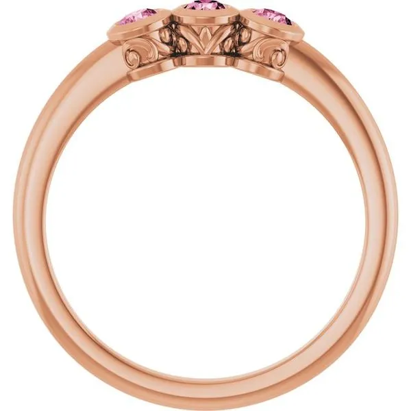 Three-Stone Bezel-Set Ring Image 2 James Wolf Jewelers Mason, OH