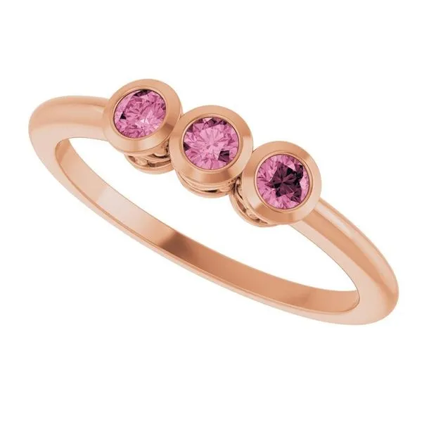 Three-Stone Bezel-Set Ring Image 5 D&M Jewelers Green Bay, WI