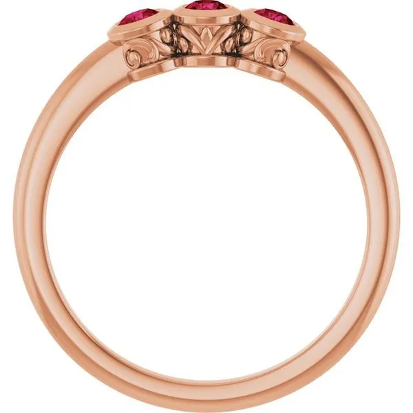 Three-Stone Bezel-Set Ring Image 2 D&M Jewelers Green Bay, WI