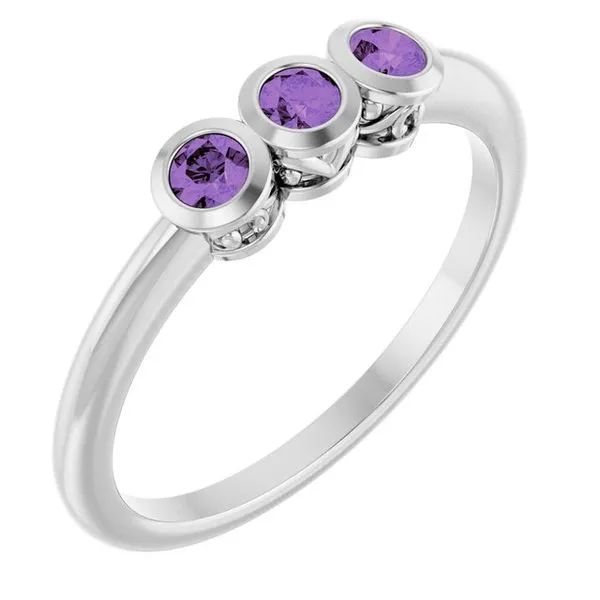 Three-Stone Bezel-Set Ring Holly's Jewelry Mountain Home, AR