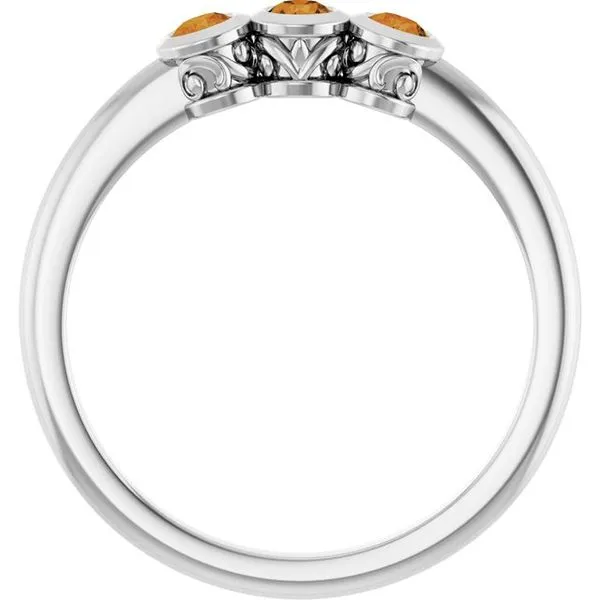 Three-Stone Bezel-Set Ring Image 2 D&M Jewelers Green Bay, WI