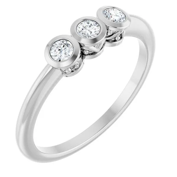 Three-Stone Bezel-Set Ring James Wolf Jewelers Mason, OH