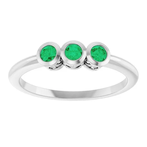 Three-Stone Bezel-Set Ring Image 3 D&M Jewelers Green Bay, WI