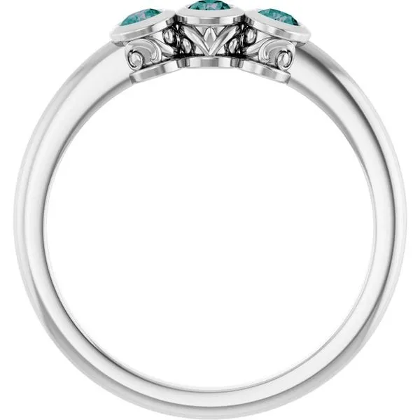 Three-Stone Bezel-Set Ring Image 2 Comstock Jewelers Edmonds, WA