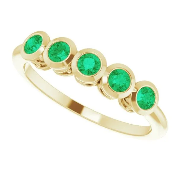 Five-Stone Bezel-Set Ring Image 5 Comstock Jewelers Edmonds, WA