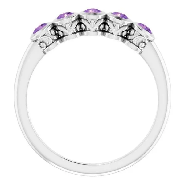 Five-Stone Bezel-Set Ring Image 2 Comstock Jewelers Edmonds, WA