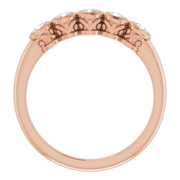 Five-Stone Bezel-Set Ring Image 2 James Wolf Jewelers Mason, OH