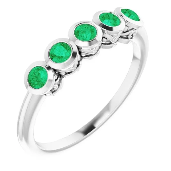 Five-Stone Bezel-Set Ring Blue Heron Jewelry Company Poulsbo, WA