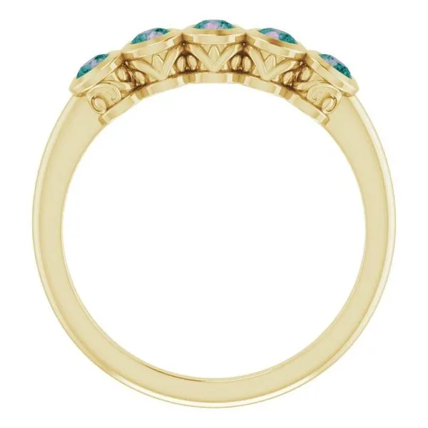 Five-Stone Bezel-Set Ring Image 2 Cherry Street Jewelers Tulsa, OK