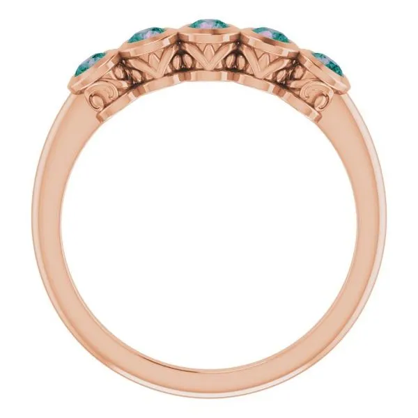 Five-Stone Bezel-Set Ring Image 2 James Wolf Jewelers Mason, OH